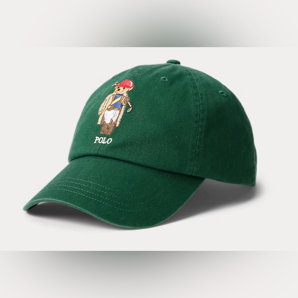 NWT Polo Ralph Lauren Men’s Polo Bear Twill Ball Cap. “New Forest Green”, OSFA